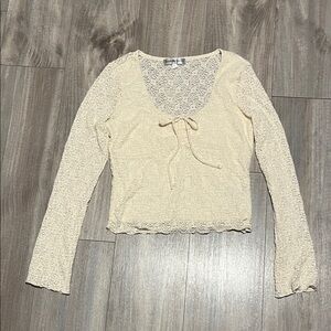 Madden Girl Cream Lace Blouse